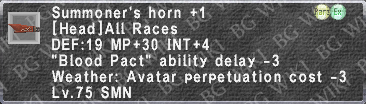 Smn. Horn +1 description.png