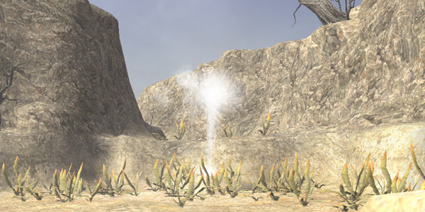 One of the many geysers that are powered by underground volcanic activity.