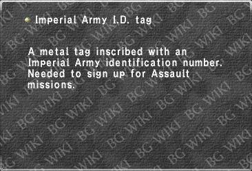 Imperial Army I.D. tag