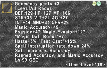 Geomancy Pants +3 description.png