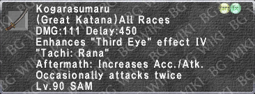 Kogarasumaru (Level 90) description.png