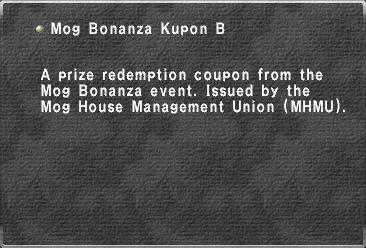 Mog Bonanza Kupon B