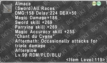 Almace (Level 119 III) description.png