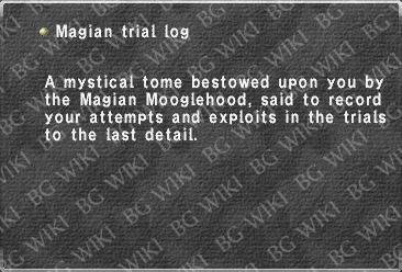 Magian trial log