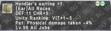 Handler's Earring +1 description.png