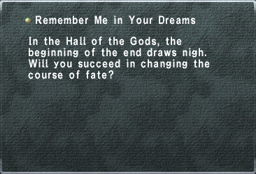 Remember Me in Your Dreams