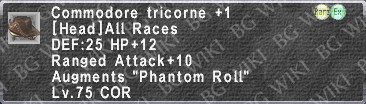 Comm. Tricorne +1 description.png