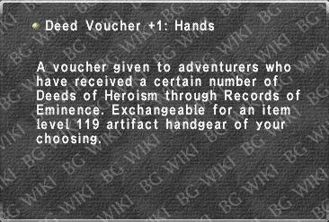 Deed Voucher +1: Hands