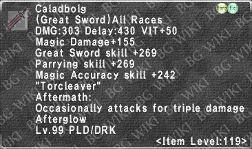 Caladbolg (Level 119 III) description.png