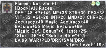 Flamma Korazin +1 description.png