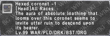 Hexed Coronet -1 description.png