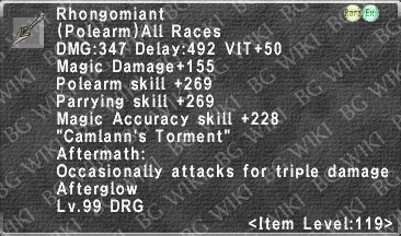 Rhongomiant (Level 119 III) description.png