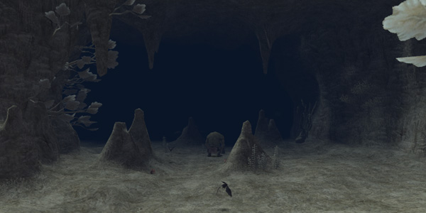 Examples of stalactite and stalagmite formations seen throughout Korroloka Tunnel.