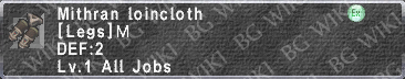 Mithran Loincloth description.png