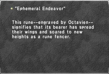 "Ephemeral Endeavor"