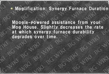 Moglification: Synergy Furnace Duration