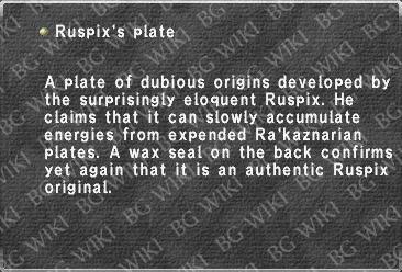 Ruspix's plate