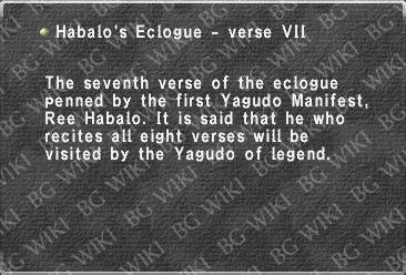 Habalo's Eclogue - verse VII