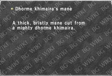 Dhorme khimaira's mane