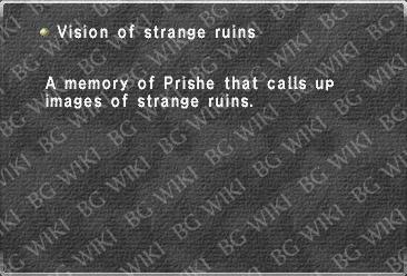 Vision of strange ruins