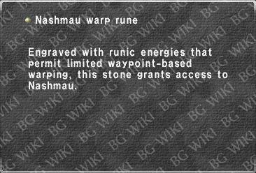 Nashmau warp rune