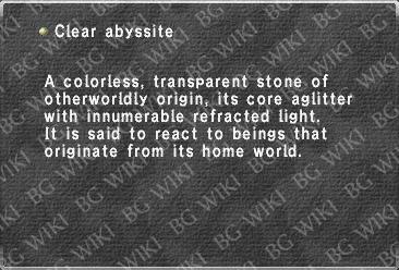 Clear abyssite