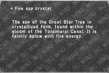 Fire sap crystal