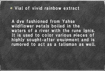 Vial of vivid rainbow extract