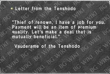 Letter from the Tenshodo