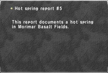 Hot spring report 5