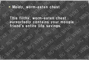 Moldy, worm-eaten chest