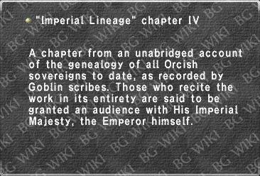 "Imperial Lineage" chapter IV