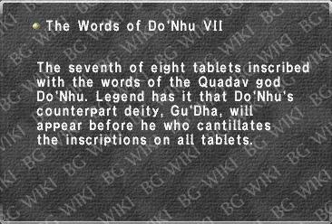 The Words of Do'Nhu VII