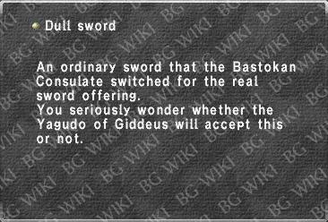 Dull sword