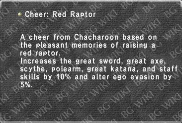 Cheer: Red Raptor