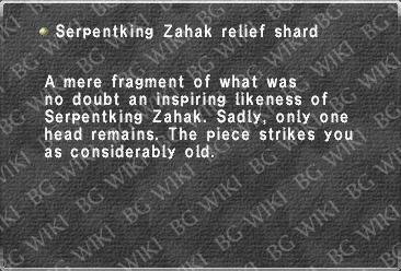 Serpentking Zahak relief shard