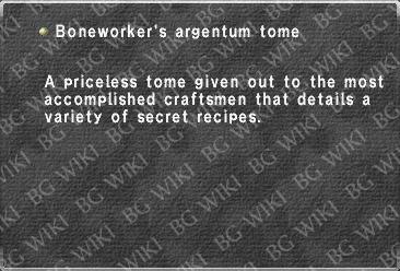 Boneworker's argentum tome