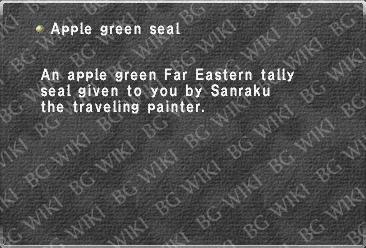 Apple green seal