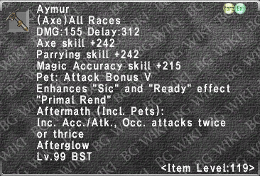 Aymur (Level 119 II) description.png