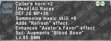 Caller's Horn +2 description.png