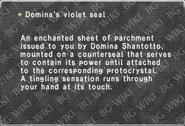 Domina's violet seal