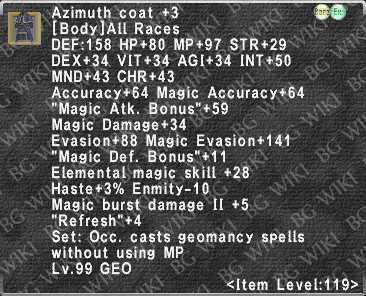 Azimuth Coat +3 description.png