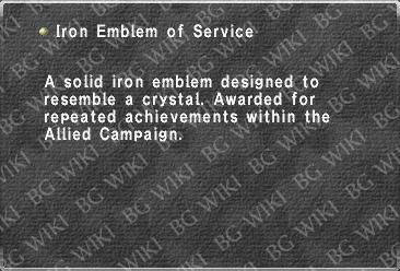 Iron Emblem of Service §§