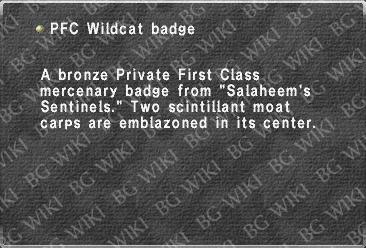 PFC Wildcat badge