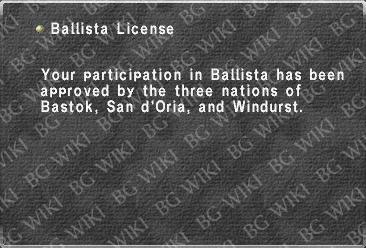 Ballista License