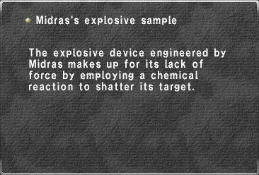 Midras's explosive sample