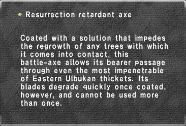 Resurrection retardant axe