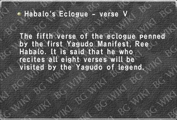 Habalo's Eclogue - verse V