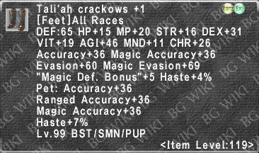 Tali'ah Crackows +1 description.png