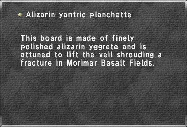 Alizarin yantric planchette